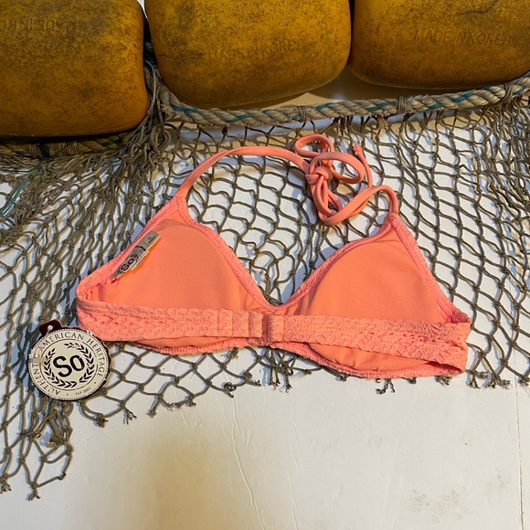 NWT SO Lace Bathing Swim Suit Bikini Top S Small SM - Picture 2 of 6